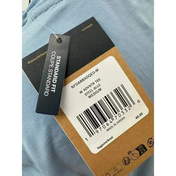 The North Face Women's Adventure Crew Neck Shirt Steel Blue Size M FlashDry-XD - Picture 7 of 7